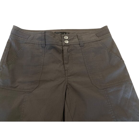 Prana Essex Canvas Hiking Pants Womens 10 Gray Organic Cotton Stretch Gorpcore - Picture 6 of 11